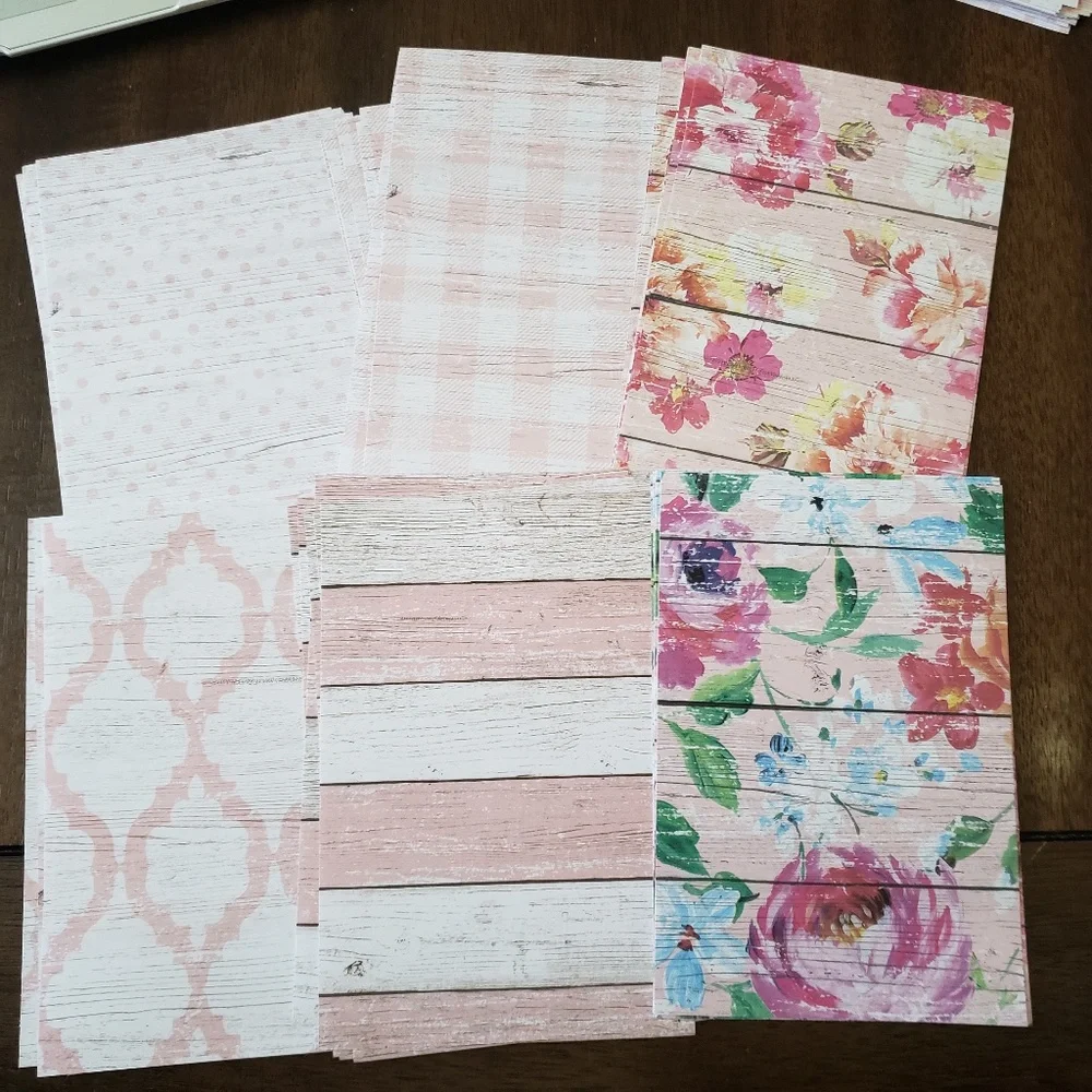 Hand cut 54 Blank Thank You note cards 4x6